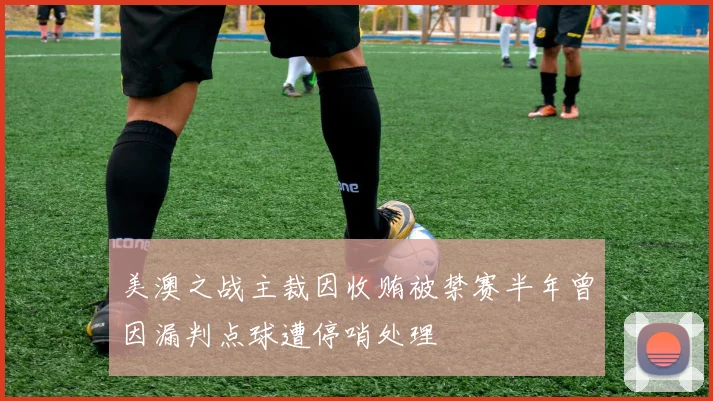 美澳之战主裁因收贿被禁赛半年曾因漏判点球遭停哨处理